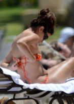 Eva Longoria Nip slip at a beach 03